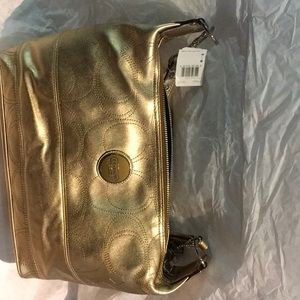 Gold Coach bag mint